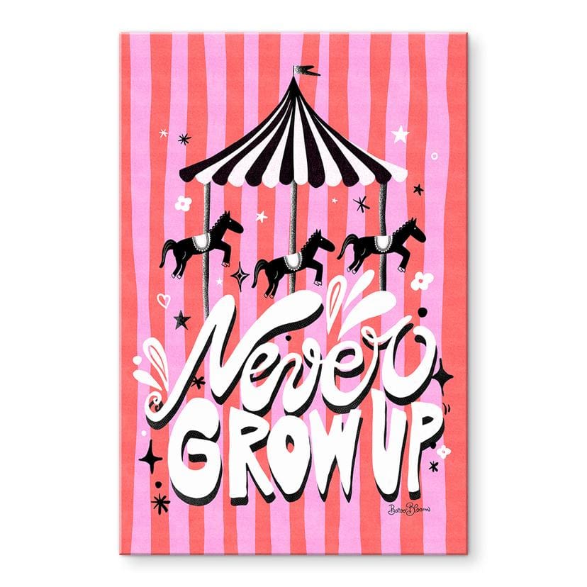 Akrylbillede Rundkørsel - Never grow up - Bloom