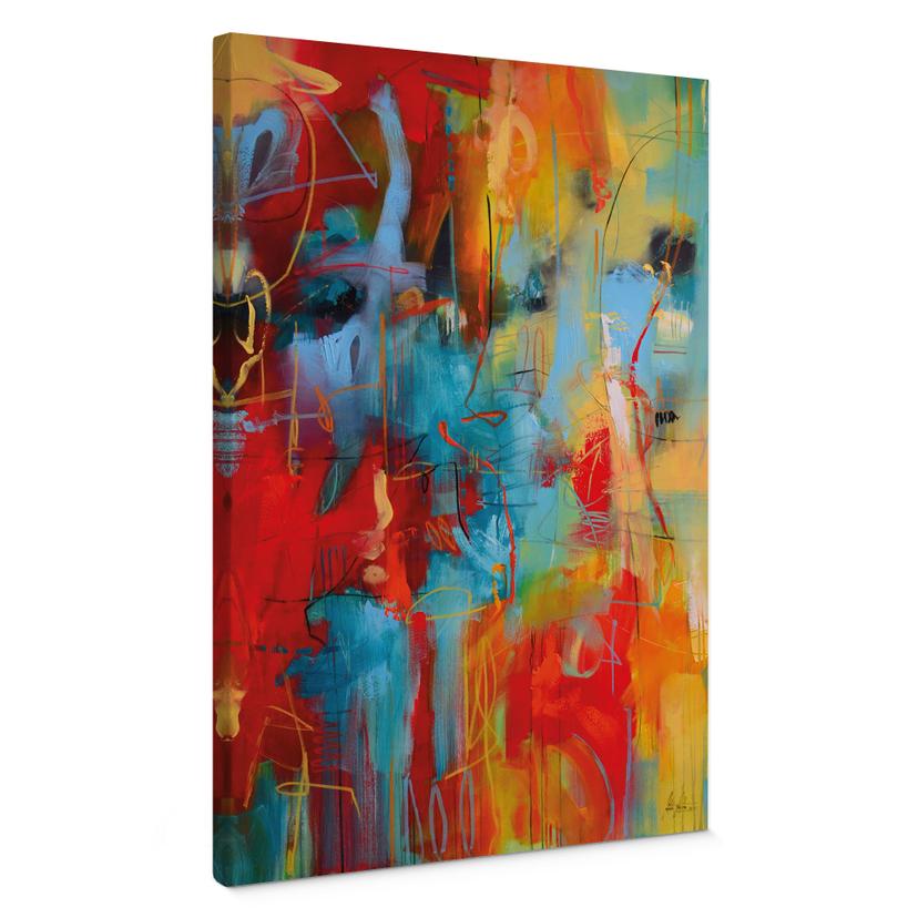Canvasbillede Farverigt kaos - Fedrau
