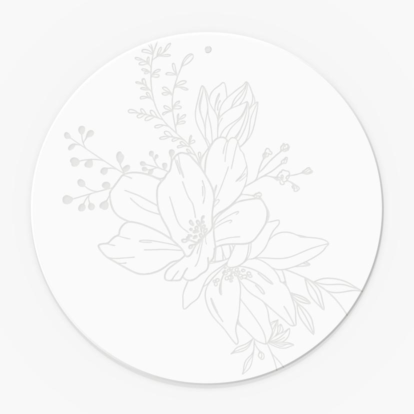 Stampa su acrilico, quadro per finestra da appendere Elegante splendore di fiori - Magnolie - Rotond