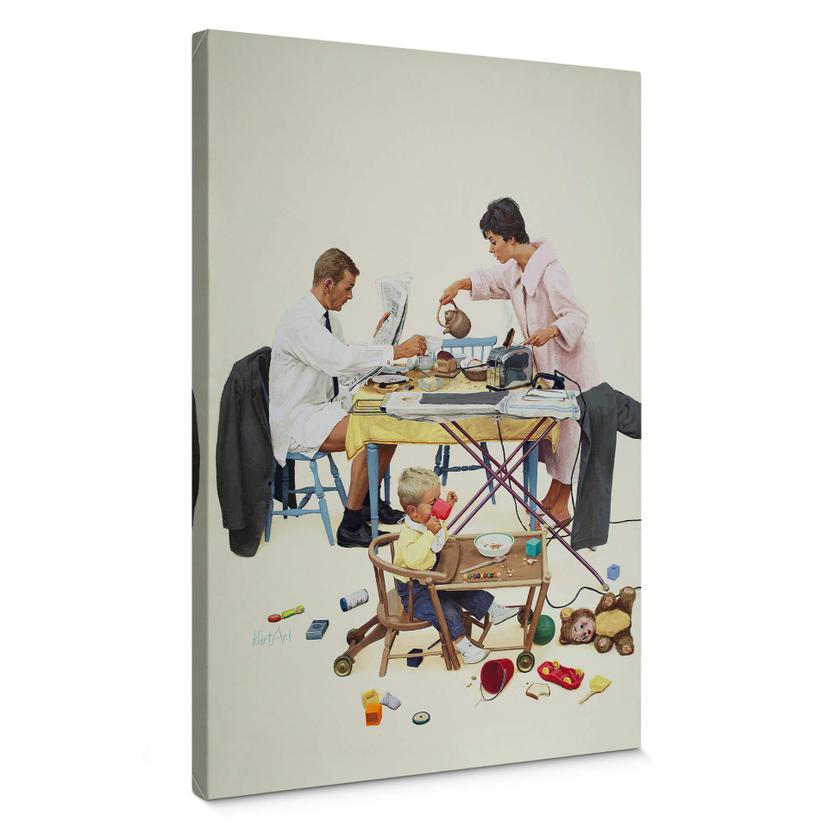 Leinwandbild Kurt Ard - Hier brennt was an... (1960) - 70x100 cm