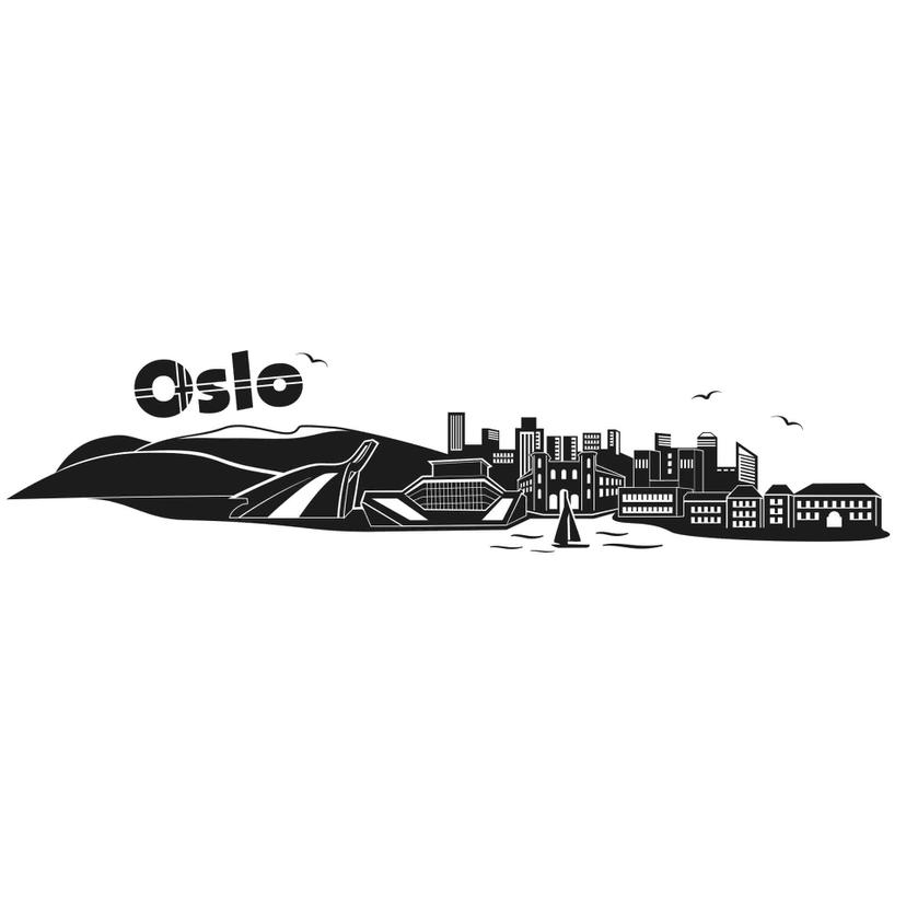 Sticker mural - Oslo skyline