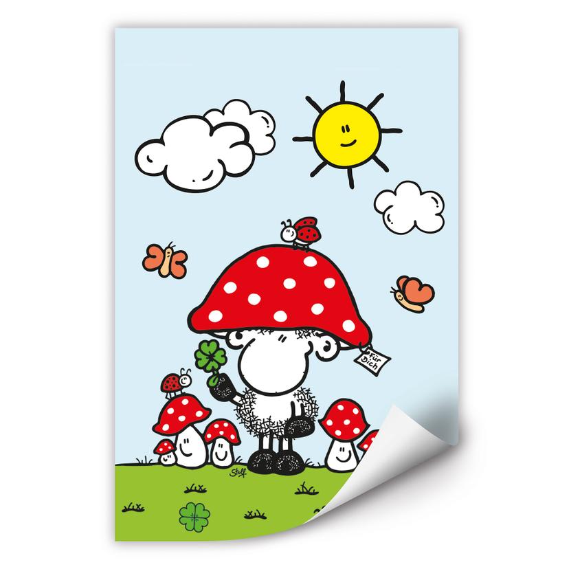 Muurprints Gelukszoeker - Sheepworld