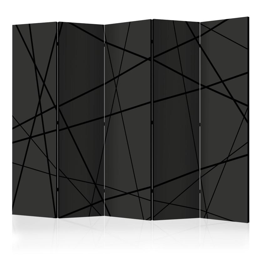 Divisorio per sala - Ragnatela scura, 3 pezzi