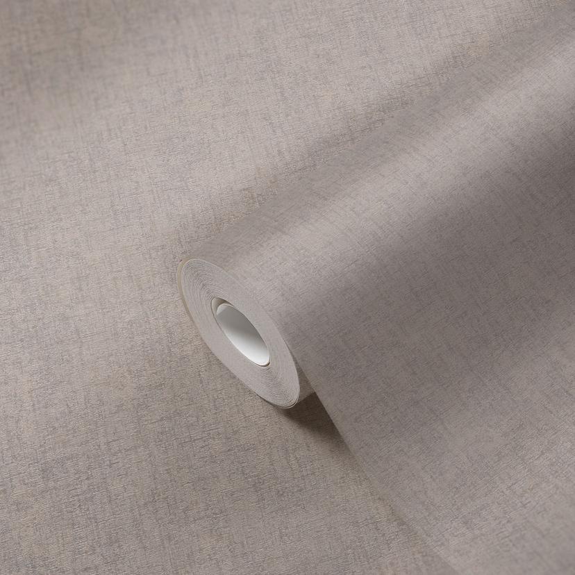 A.S. Création papel pintado unitario #Hygge papel pintado no tejido sólido gris beige