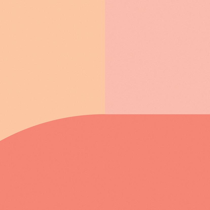 Fotobehang Geometrische vormen in oranje-roze - 1X Studio