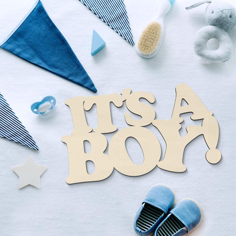 Decoración en madera de álamo - It's a Boy