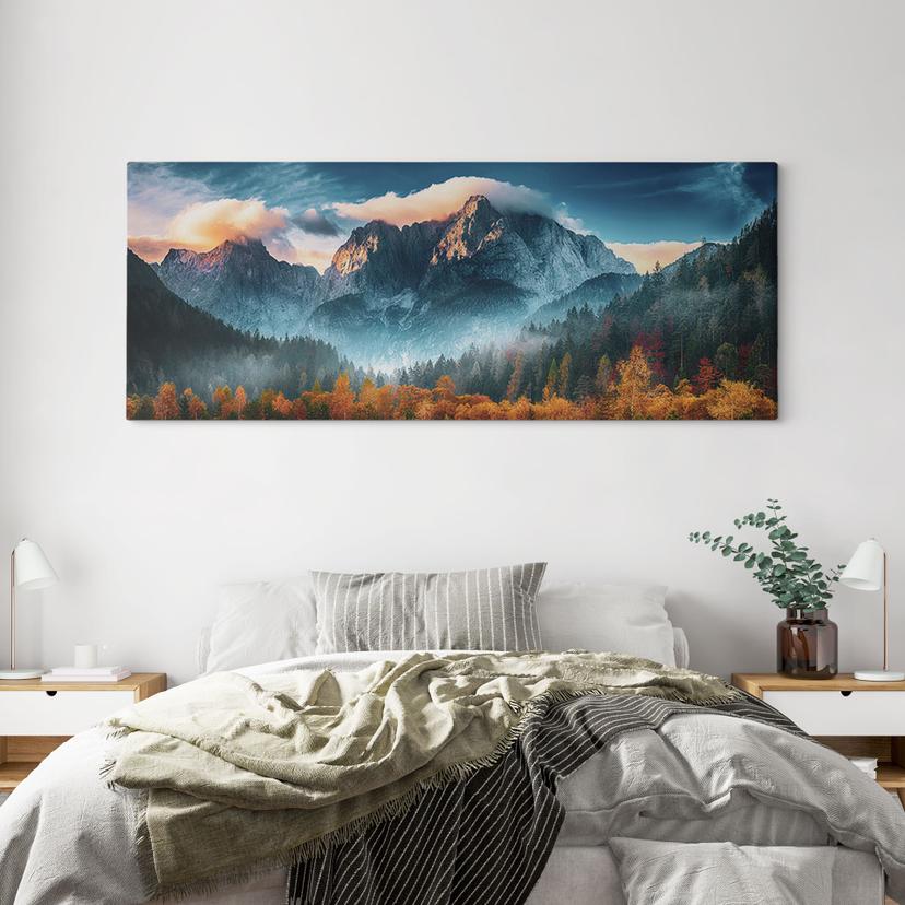 Stampa su tela Paesaggio autunnale sulla cima del Triglav nelle Alpi Giulie