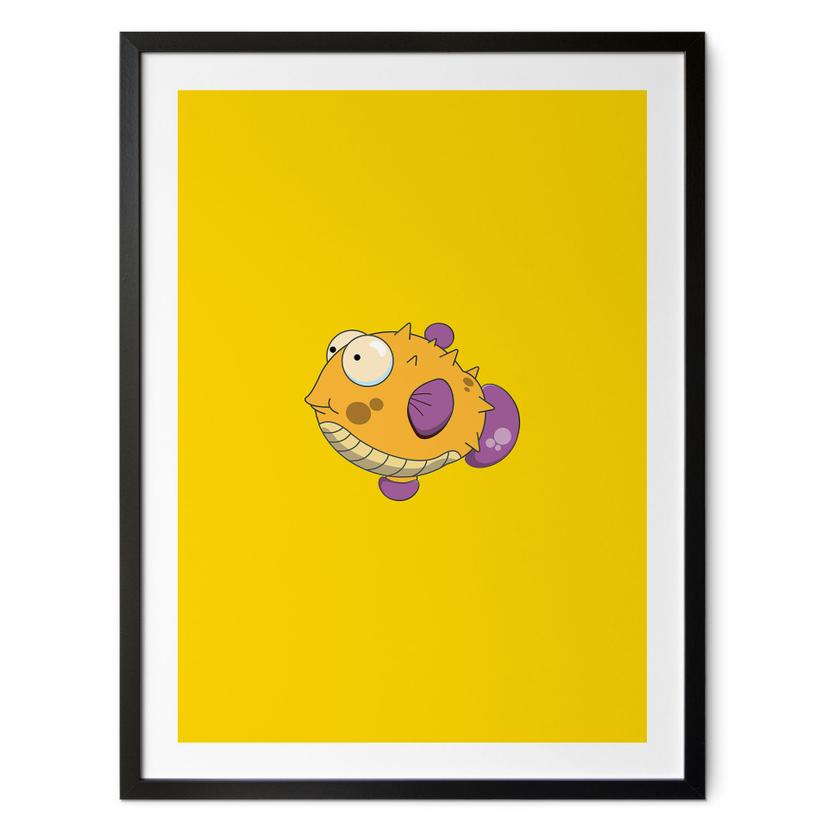 Póster del pez globo pequeño en estilo cómic - Nicholas