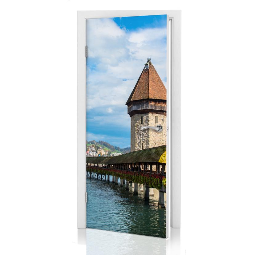 Dörrdesign träbro i Lucerne 91x200 cm
