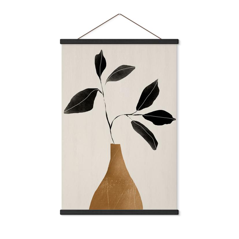 Póster de tela en jarrón dorado - ThingDesign
