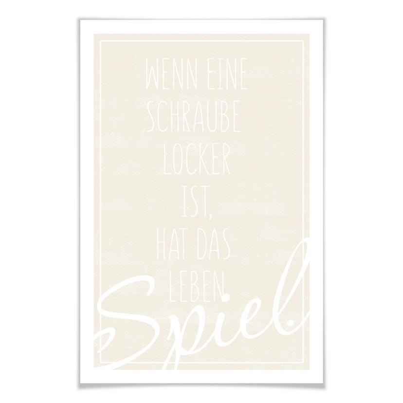 Poster Wenn eine Schraube locker ist...