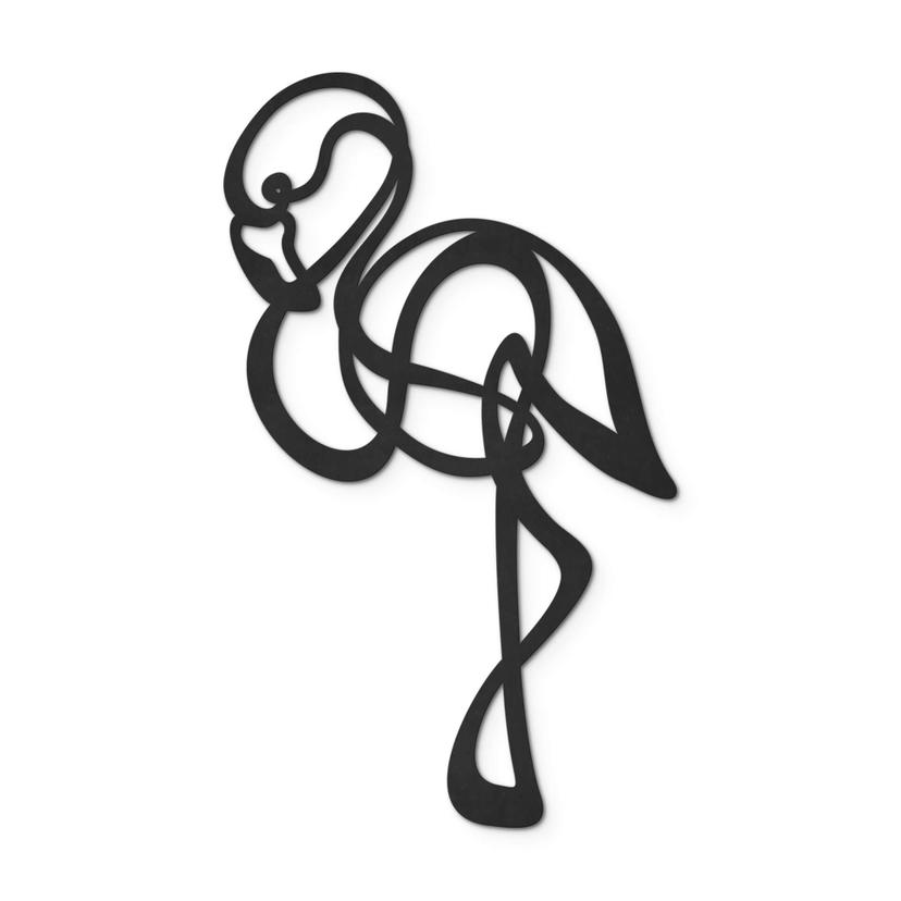 Decoro MDF - Line Art - Fenicottero