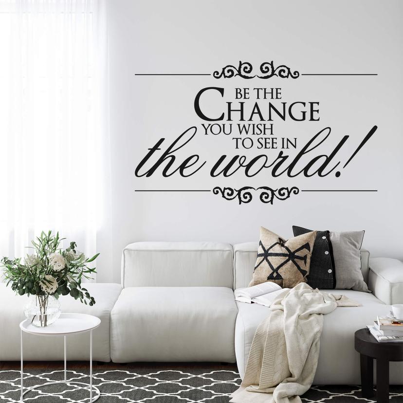 Sticker mural - Be the Change