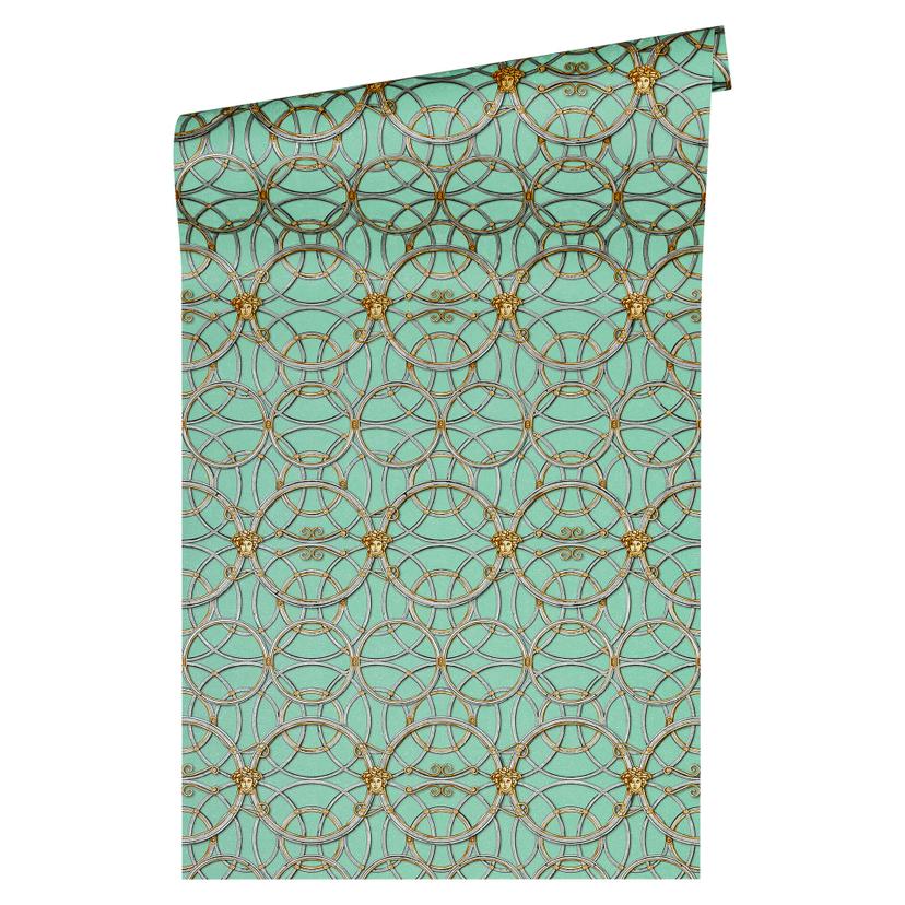 Versace Papier peint de designer - Vert, or