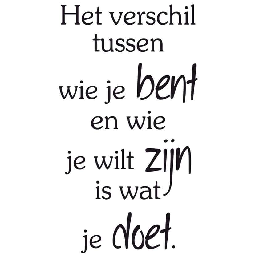 Wandtattoo Het verschil tussen...