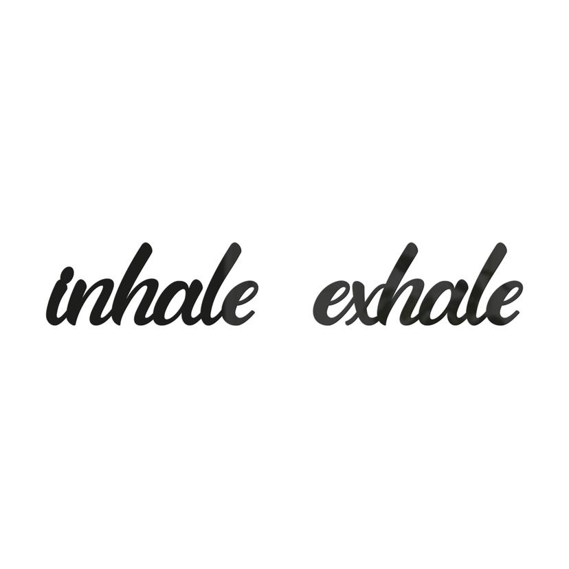 Decoro in acrilico inhale exhale