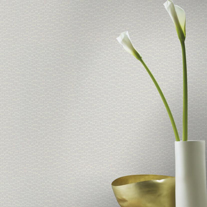 Almindeligt tapet, tekstureret non-woven tapet Bauhaus hvid
