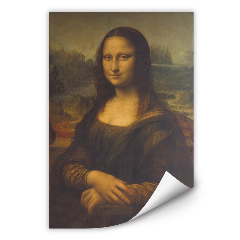 Zelfklevende Poster Da Vinci - Mona Lisa