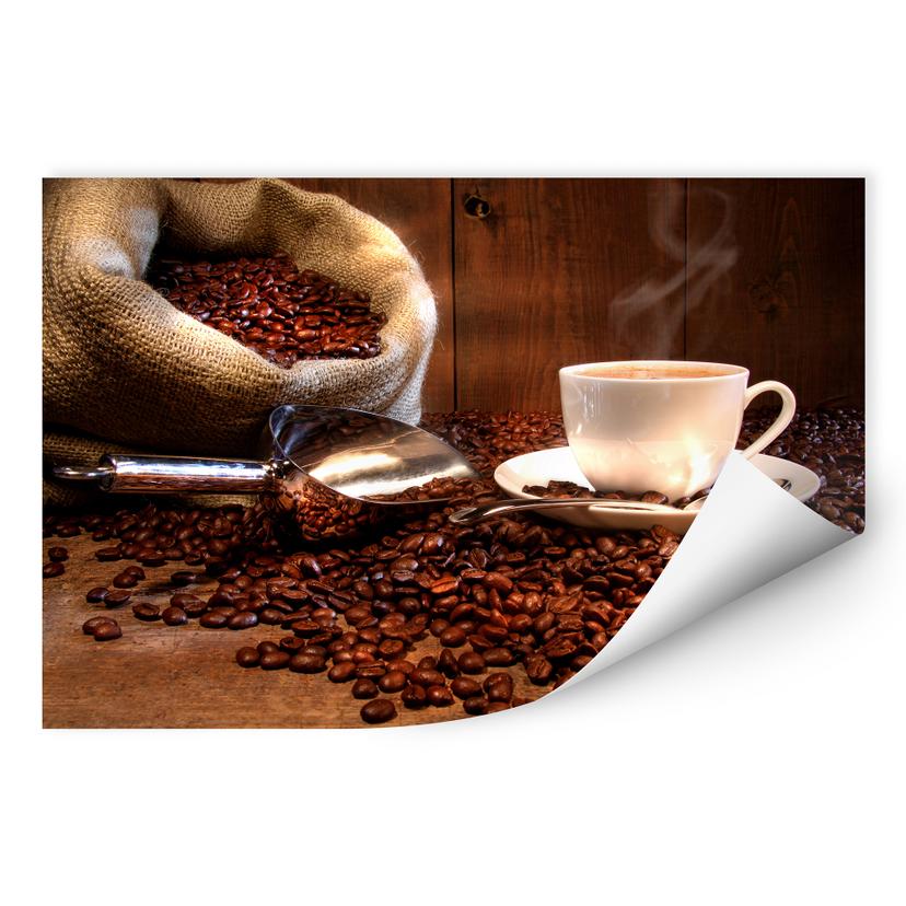 Poster autocollant - W - Plaisir du Café