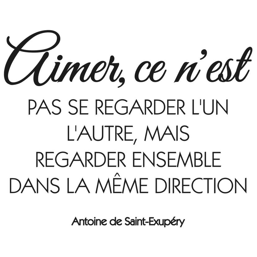 Adesivo murale - Aimer, ce n'est pas se regarder