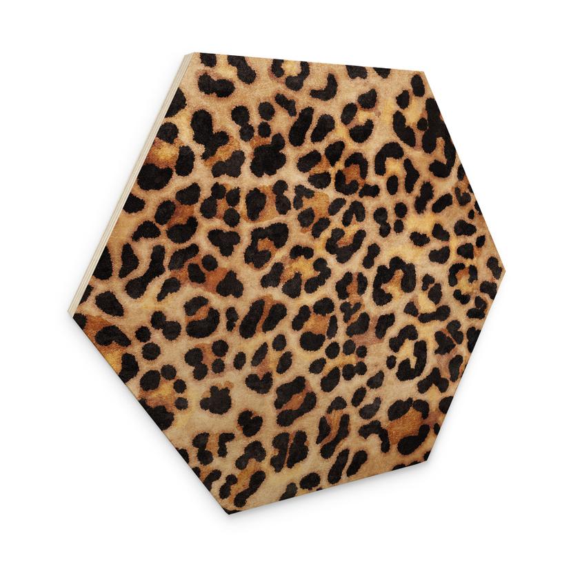Billede af træ Vild leopard - dyreprint - Tunaboylu