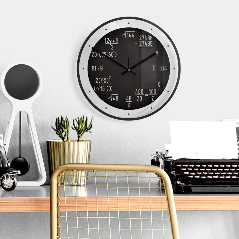 Orologio in vetro - Formule Ø30 cm