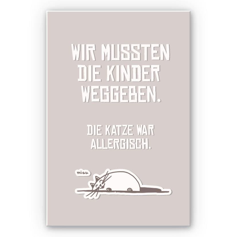 Wandbild Wir mussten die Kinder weggeben - Katze