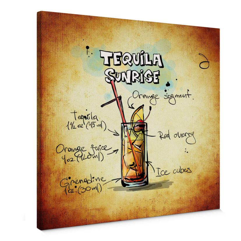 Cuadro Tequila Sunrise - Receta