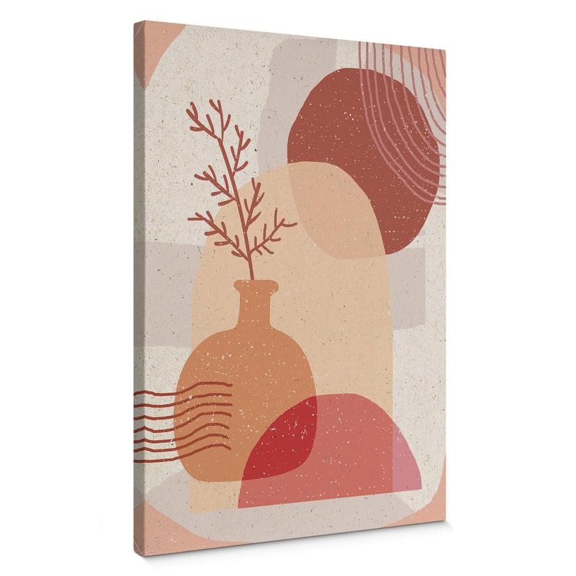Lienzo Demir - Ilustración boho de una planta