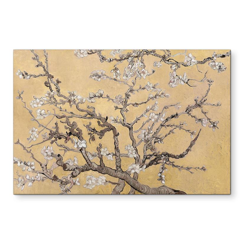 Wandbild van Gogh - Mandelblüte - creme - Alu-Dibond