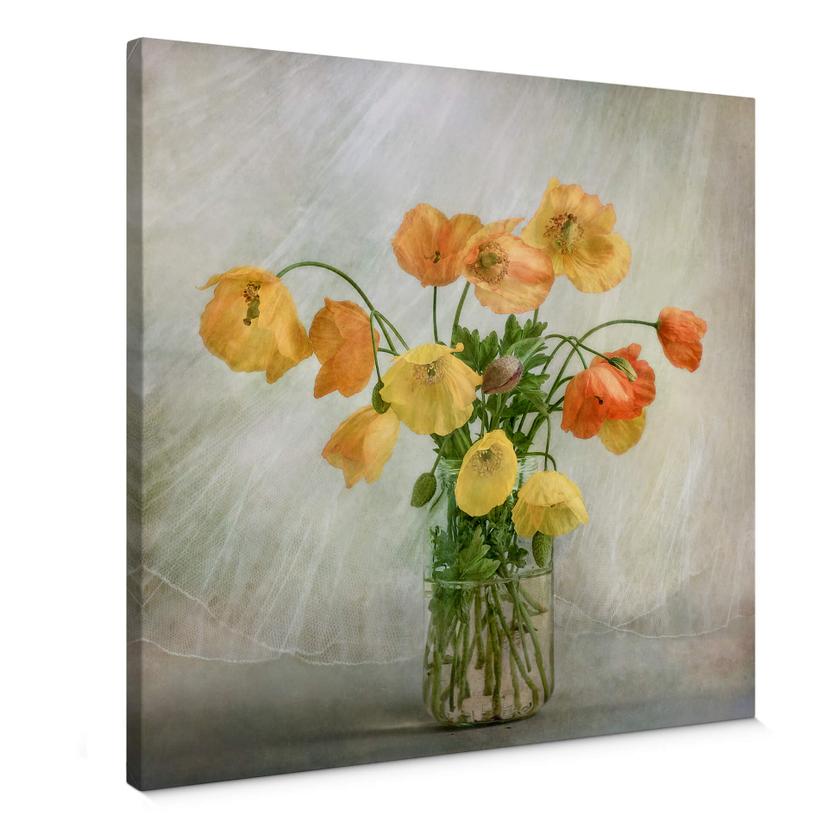 Lienzo Disher - Amapolas en un vaso