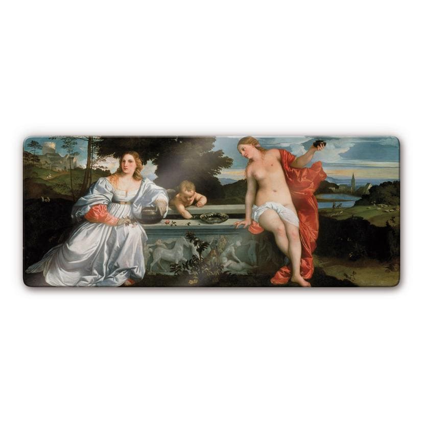 Tableau en verre - Titien - Amour sacré et Amour profane