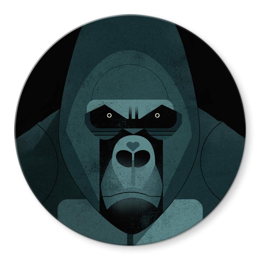 Glasbillede - Gorilla - Braun
