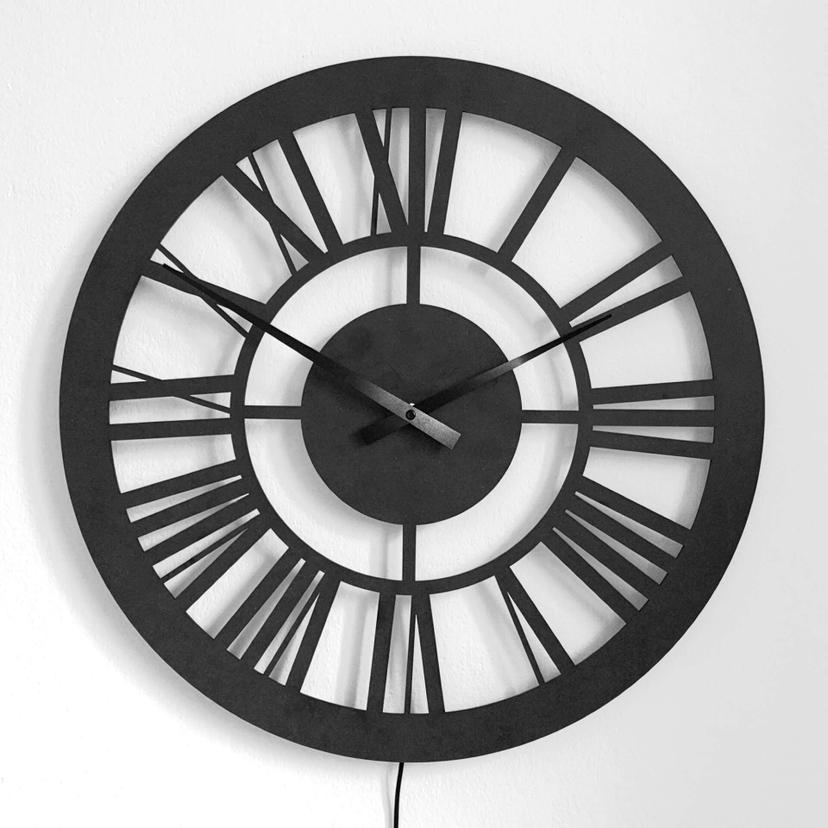 Decorazione luminosa a LED in MDF - Orologio
