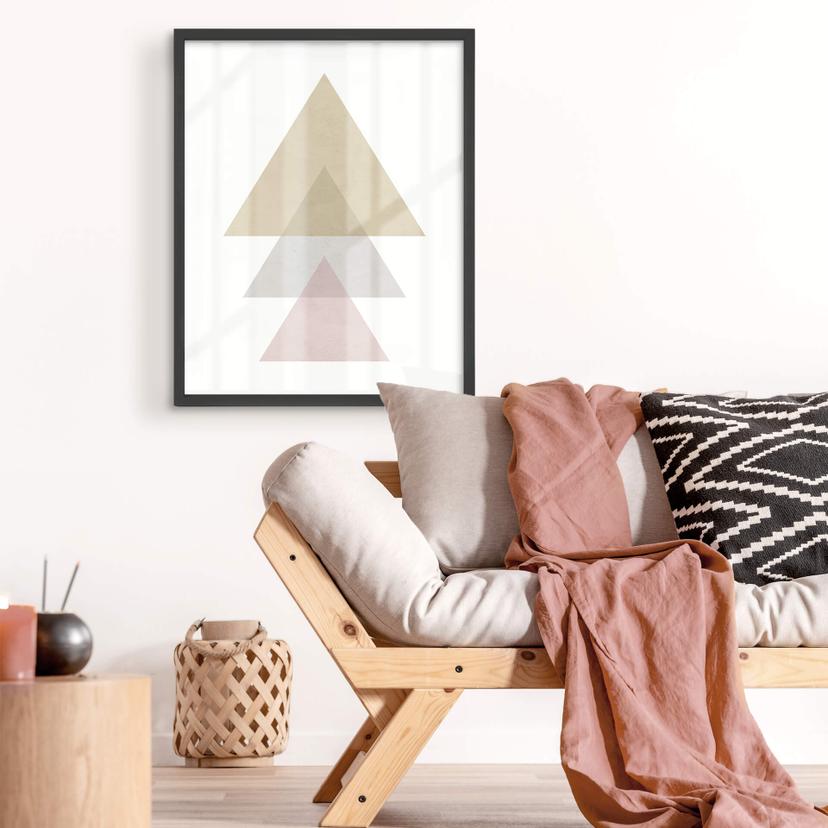 Poster Nouveauprints - Triangles roses