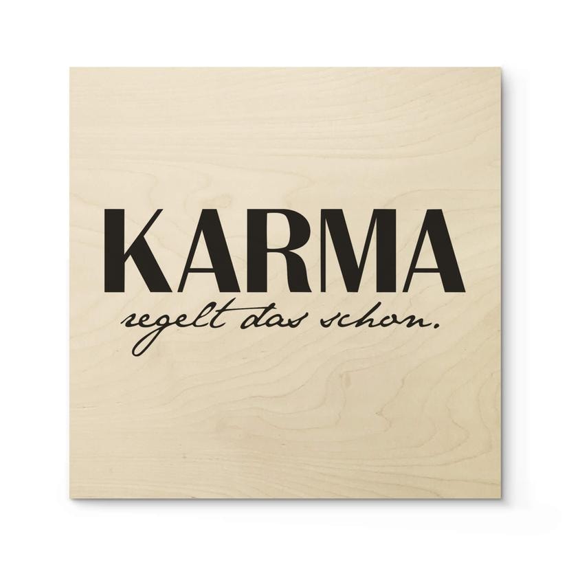 Cuadro de madera Karma se encarga - Cuadrado