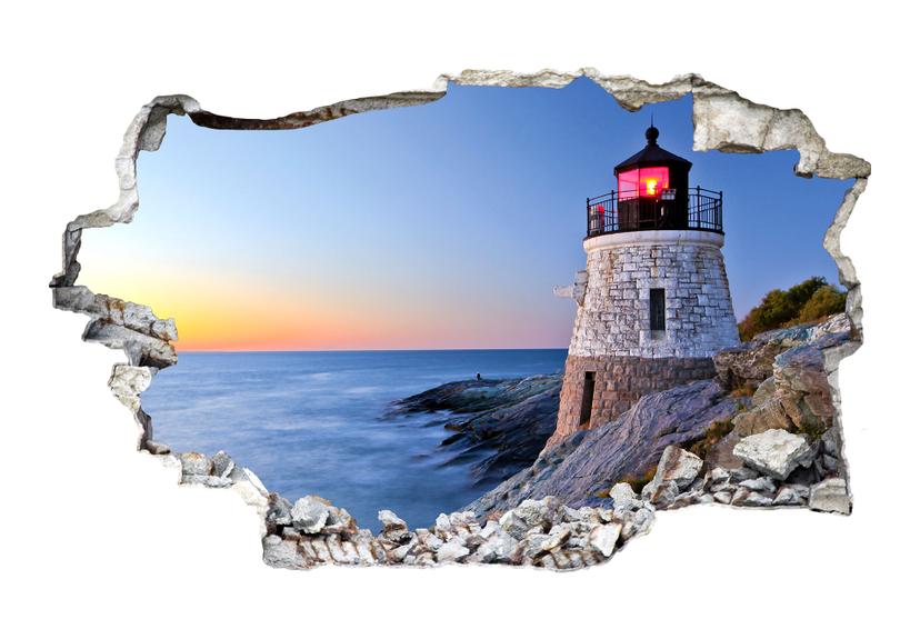 Sticker mural 3D Vue sur la mer