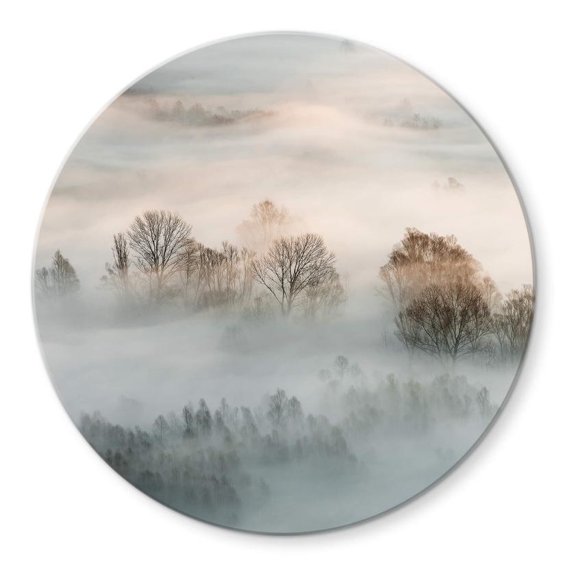 Glasschilderij Rond Galimberti - Winter Fog