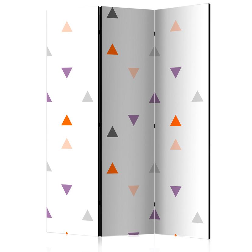 Paravent Séparation de pièce - Triangles Pluie, 3 pièces