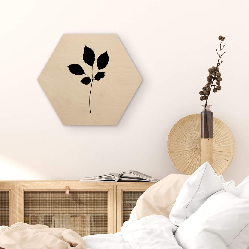 Esagono in legno Kubistika - Foglia di castagno
