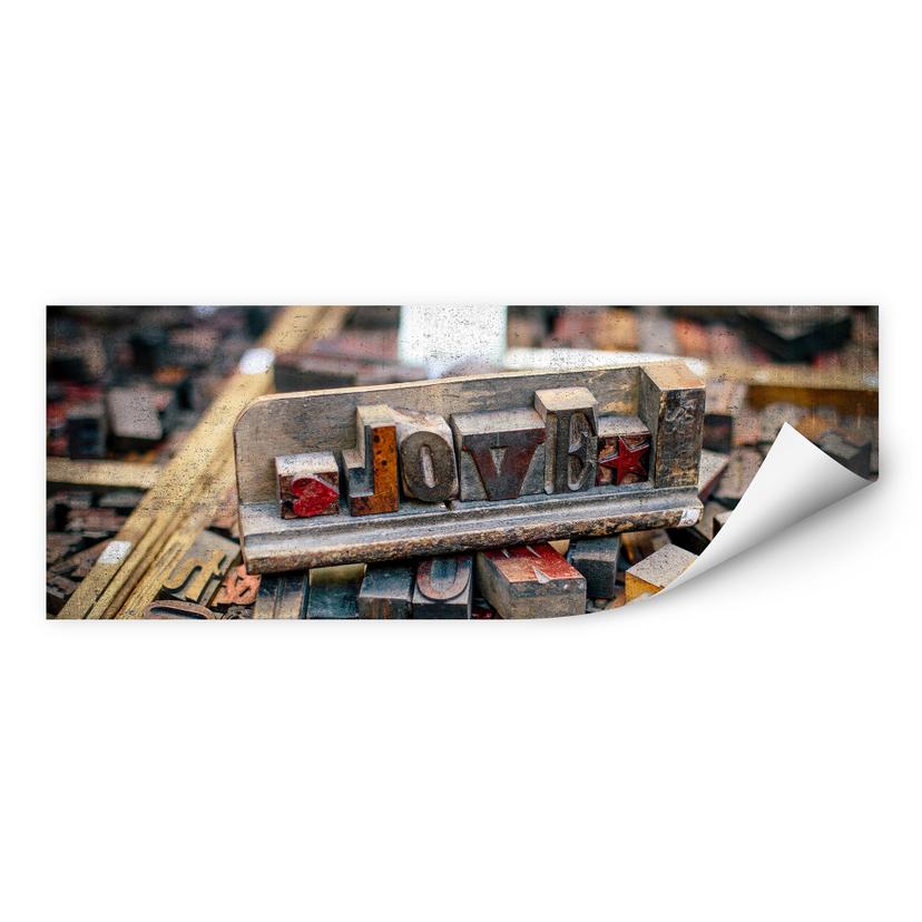 Zelfklevende Poster Love Letters