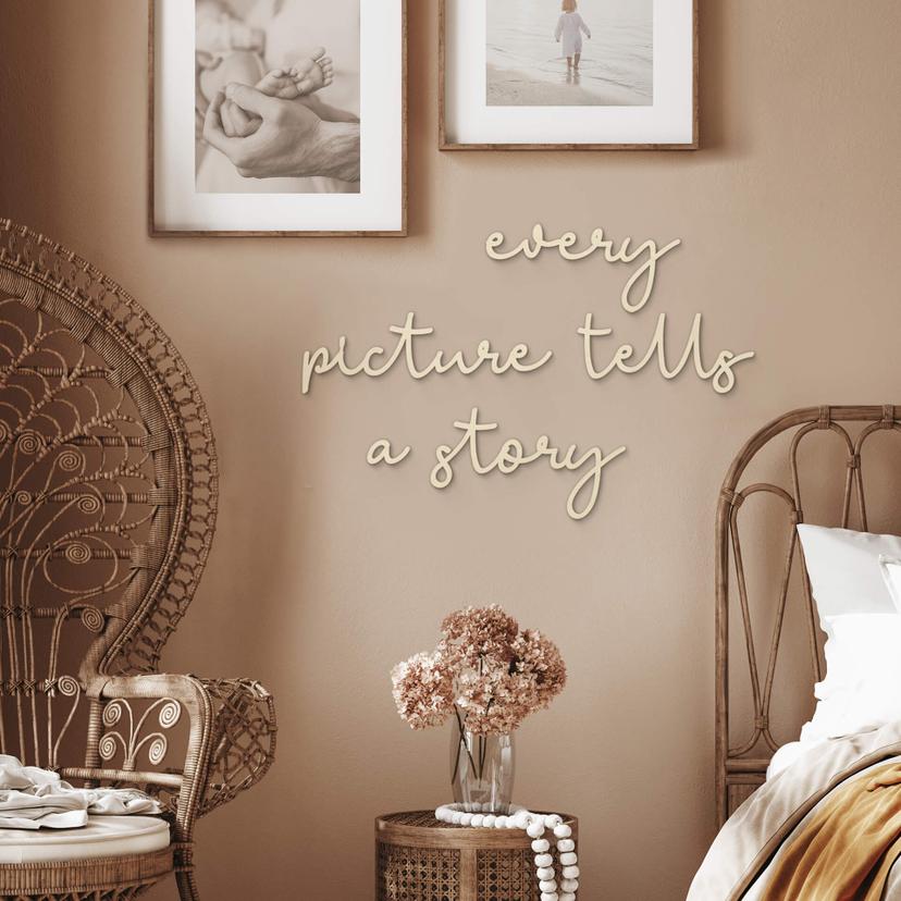 Træbogstaver - Every picture tells a story - Poppel