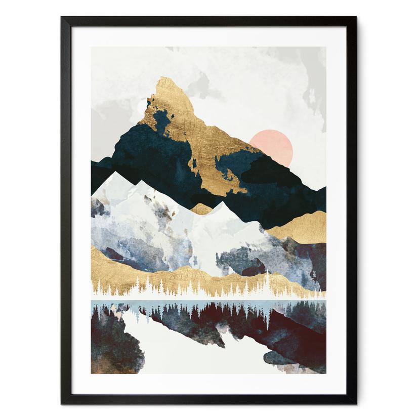 Póster Reflejo de un paisaje invernal - SpaceFrog Designs