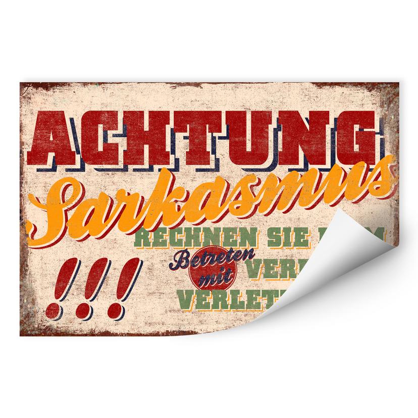 Wallprint W - Achtung Sarkasmus