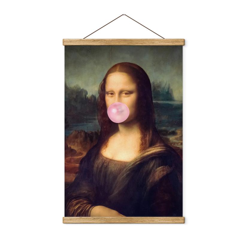 Póster de tela Taudalpoi - Mona Lisa con chicle
