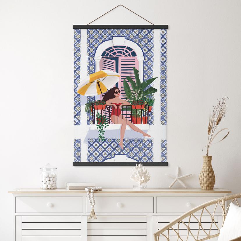 Póster de tela de vacaciones en el balcón - Tomljanovic