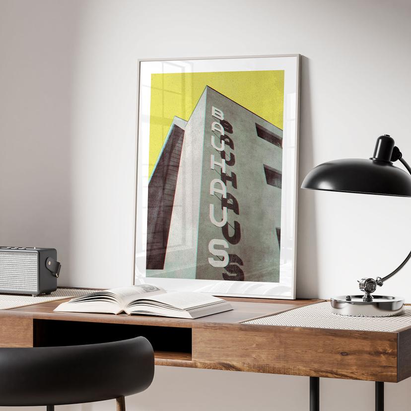 Poster Vintage Bauhaus Dessau Architettura - Blursbyai