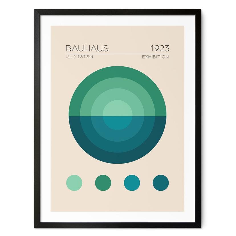 Plakat Bauhaus Mavi Daire - Tunaboylu