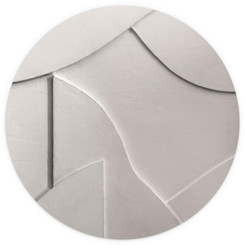 Fototapet Abstrakta strukturer i mjuk beige - Böhmer - Rund - non-woven tapet/självhäftande non-wove