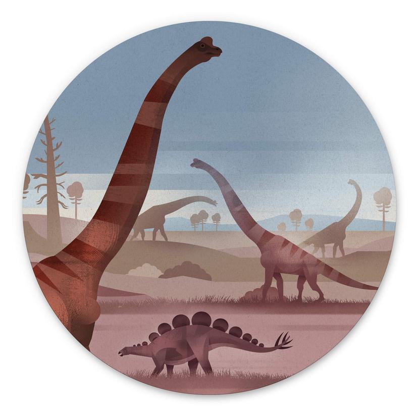 Vægcirkel Braun - I dinosaurernes land
